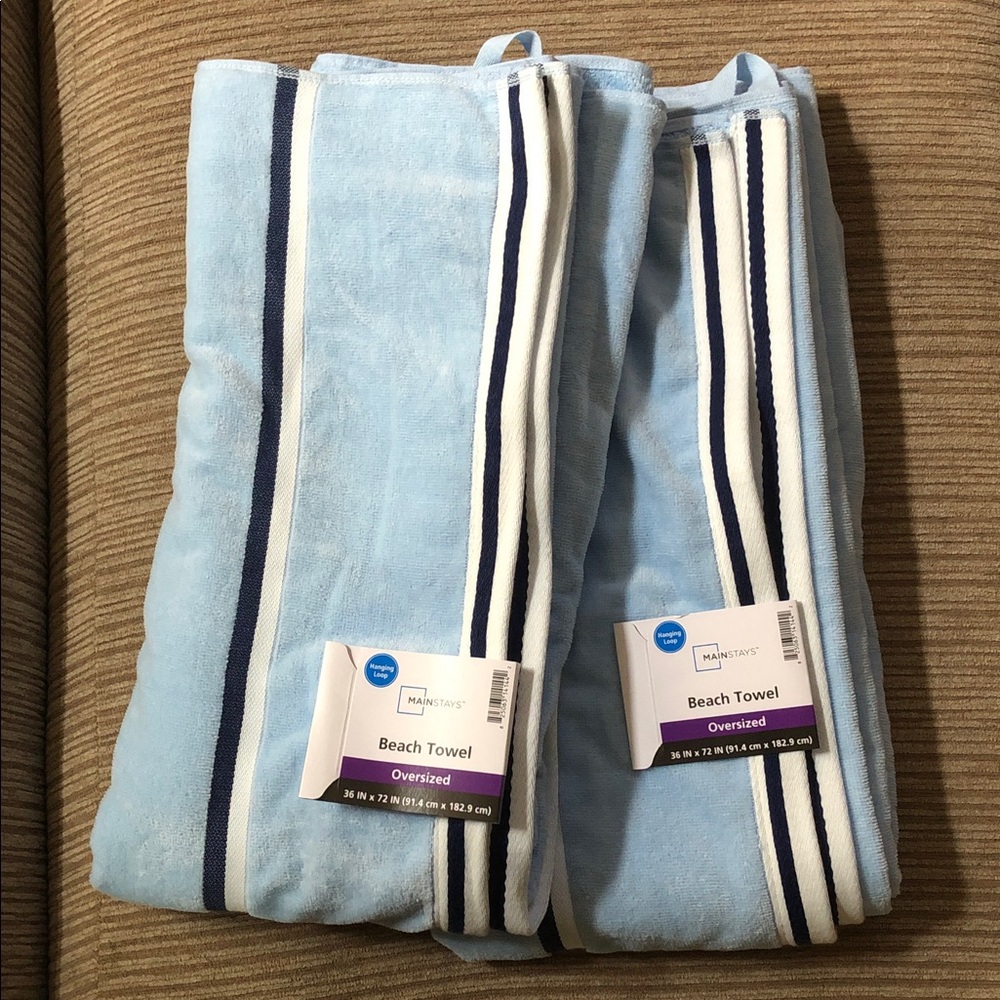 MAINSTAYS Beach Towel Oversized Blue Set